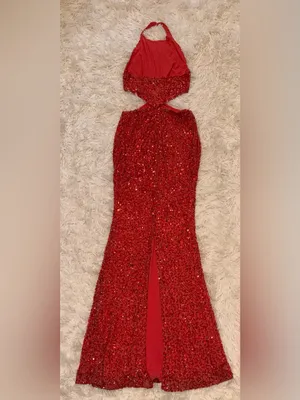 NEW Retrofête Katerina Sequin Dress - Calypso Coral size XS thumbnail 9