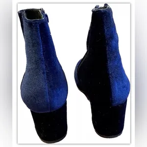 Steve Madden blue velvet booties thumbnail 8