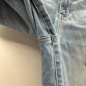 American Eagle Hi-Rise Light Wash Distressed Raw Hem Skinny Jegging‎ Jeans Sz 14 thumbnail 10