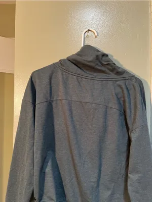 Z by Zella Women's Size Medium Cowl Neck Sweatshirt Charcoal Gray Full Zip thumbnail 7