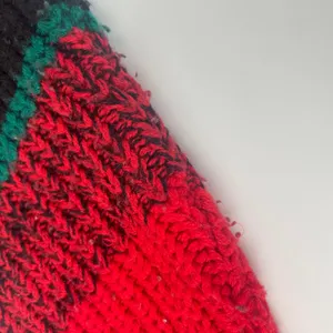 Vintage Striped Sweater Pullover Red Black Green Retro Hong Kong Bright Colorful thumbnail 10