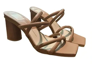 👠 Dolce Vita Patsi Strappy‎ Block Heels Nude 6.5 👠 thumbnail 1
