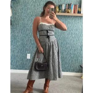 FOR LOVE & LEMONS Georgia Gingham Midi Dress Size Medium thumbnail 3