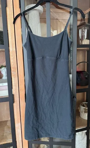 SPANX shapewear mini slip dress black cami spaghetti straps undergarment thumbnail 1