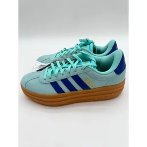 Adidas VL Court 3.0 Bold Platform Aqua Blue Suede Skate Trainer Low Sneakers 7.5 thumbnail 4