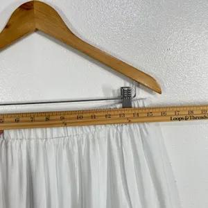 Trendy Queen Tiered Maxi Skirt Womens L White Elastic Waist Boho Cottagecore thumbnail 9