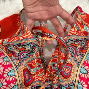 Krush Kandy Vibrant Multicolor Bohemian Dress Size L thumbnail 6