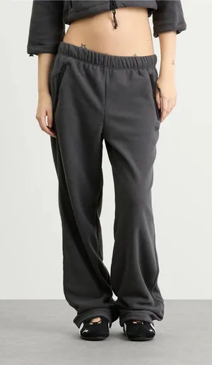 Skims fleece lounge straight leg pants sold out color size small relaxed fit NWT thumbnail 1