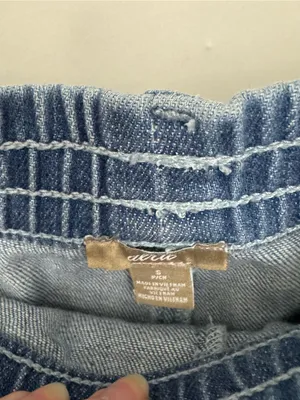 American Eagle aerie elastic waist Distressed Denim Women’s Shorts small thumbnail 3
