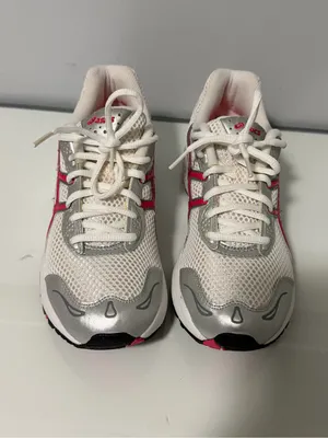 Asics White, Silver & Red Women's Running Shoes thumbnail 2