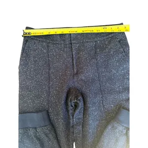 Club Monaco Twill Wool Silk Cropped Jogger Pants Womens Size 2 Navy Blue thumbnail 9