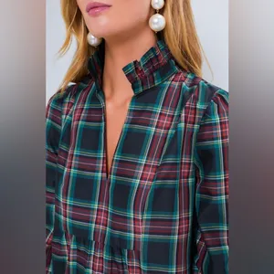 Tuckernuck Palmerston Dress S | Highland Tartan Holiday Midi Retail$228 NWT thumbnail 5
