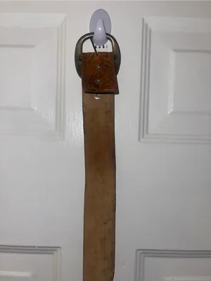 Vintage Western Brown Tooled Leather Belt - Adult Size thumbnail 5