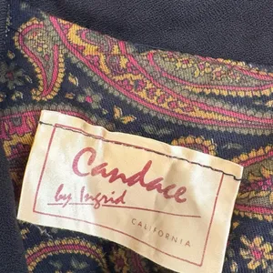 Candace By Ingrid Paisley Midi Dress Size 5/6‎ thumbnail 9