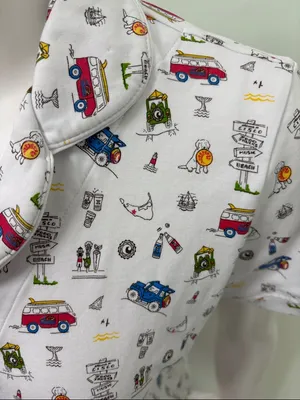 Erica Wilson Nantucket Women’s CISCO IPJ Size Small 100% Pima Cotton Pajama Top thumbnail 6