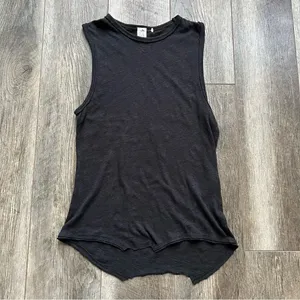 Free People Intimately All the Time Linen Blend Black Tank Top Sleeveless Shirt thumbnail 8