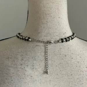 Sparkly Black Crystal‎ Rhinestone Necklace & Earrings Set Matching Event Demure thumbnail 5
