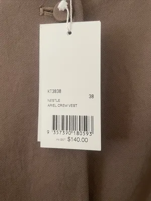 KOOKAI Ariel Crew Vest in Nestle Size 6 New With New With Tags Tic Tok Favorite thumbnail 7