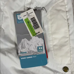 Burton Women's Dryride Stow Cargo Snow Pant XS White Rock Salt New With Tags thumbnail 5
