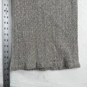 Zara‎ Womens Large Gray Textured Knit Wide Leg Drawstring Lounge Pants High Rise thumbnail 5