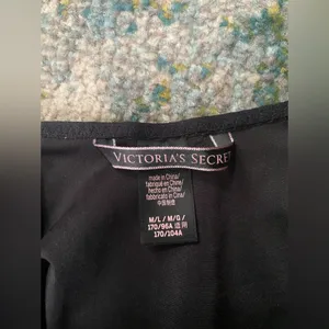 Victoria’s Secret velour long sleeve plunge open back thong bodysuit, size M/L thumbnail 10