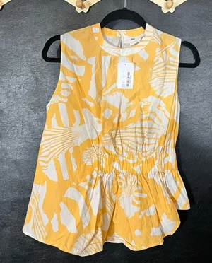 Genny Orange Tropic Orange Rouched Top Size 4‎ thumbnail 1