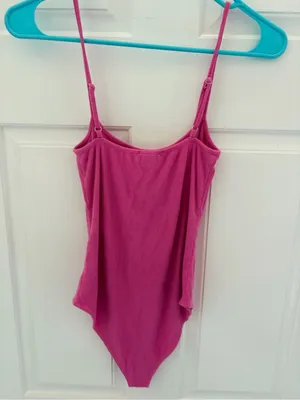 Forever 21 Hot Pink Ribbed Girls' One-Piece Bodysuit thumbnail 3