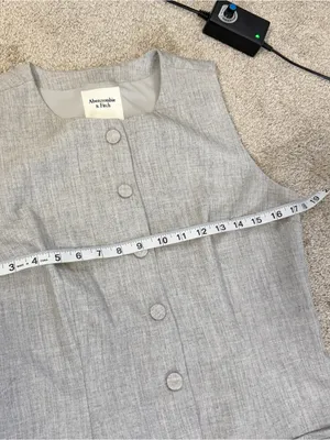 NWT Abercrombie & Fitch Women’s Mara High-Neck Vest Mini Dress Heather Grey S thumbnail 11