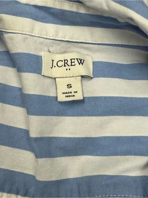 J. Crew Striped Blue White Button Up Shirt Women’s Small thumbnail 4