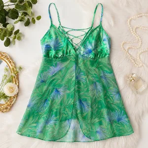 Vintage 90s‎ Y2K Secret Treasures Babydoll Chemise Women S Lace Up Sheer Chiffon thumbnail 1