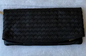 HOBO Black Woven Leather Fold thumbnail 1