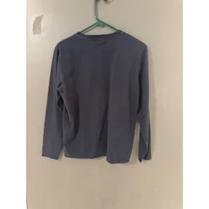 AIOPESON Womens Navy Blue 100% Cotton Long Sleeve Crewneck T-Shirt Size S‎ thumbnail 3