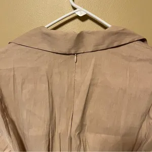 Zara Beige Pleated Short Sleeve Dress thumbnail 5