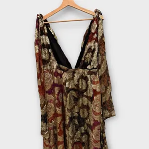 NWT Farm Rio Sleeveless V-Neck Jacquard Lurex A-Line Maxi Dress Size XL thumbnail 8