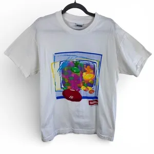 Vintage 1994 Skittles Taste The Rainbow Curk Single Stitch T Shirt Men Large USA thumbnail 1