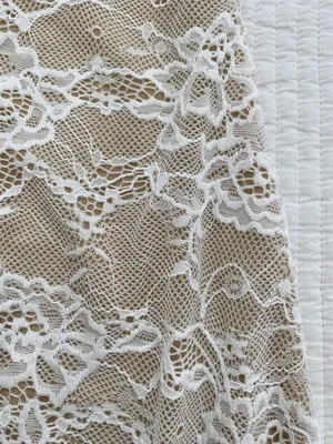 white beige lace ruffle Princess Polly dress thumbnail 10