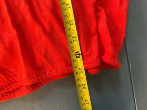 American Eagle Outfitters Bright Red Ruffle-Trim Strappy RacerbackTank | Medium thumbnail 8