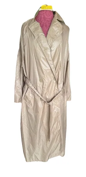 THE TOTES COAT Tan Button Up Midi Water Repellent Vintage Style One Size thumbnail 1