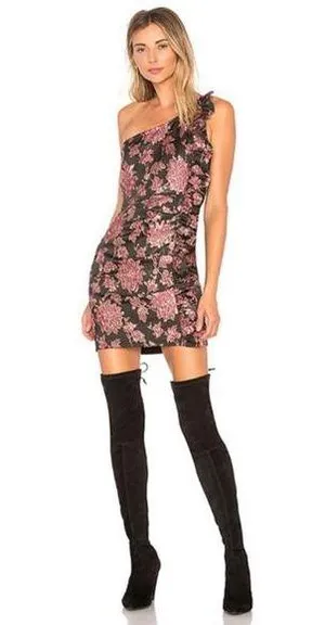For Love & Lemons NWT Luella Jacquard Mini Dress thumbnail 1