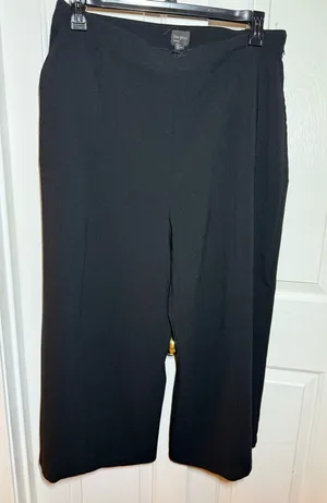 Free People Black Free Press Pants Elastic Waist thumbnail 1