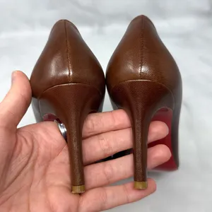Christian Louboutin Vintage Simple Pump 85 Leather Low Mid Height Heels Brown 36 thumbnail 10
