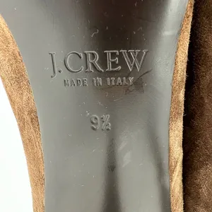 J. Crew size 9.5 heeled booties brown suede leather made in‎ italy 28668 thumbnail 8