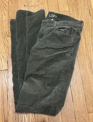 Loft low rise vintage corduroy straight leg pants thumbnail 1