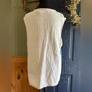 White Stag Beaded Red, White & Blue Heart embroidered Patchwork Sweater Vest SzL thumbnail 5