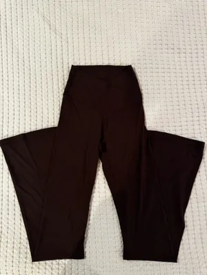 Aerie Offline Hi-Rise Flare Brown Crossover Leggings thumbnail 2