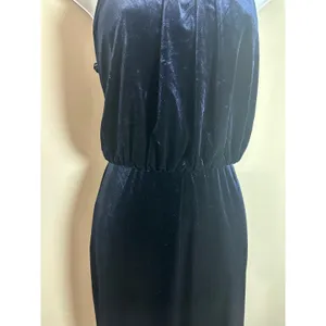 Eliza J Navy‎ Blue Velvet Halter Neck Maxi Gown EJ1M9028 Womens 8 NWT thumbnail 6