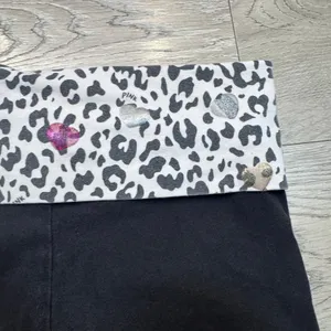 Y2K Victoria's Secret PINK‎ Leopard Heart Foldover Yoga Shorts Black XSmall XS thumbnail 9