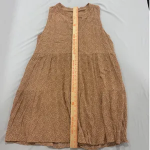 Baltic Born Rust Brown White Micro Dot Sleeveless Tiered Midi Dress Womens 1X thumbnail 7