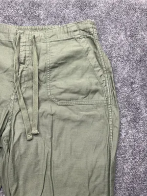 J.Crew women's Large  Olive green Drawstring Utility Pants thumbnail 2