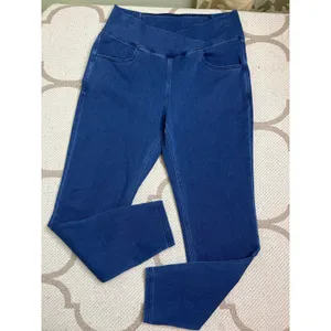 Halara Flex High Waisted Crossover Pockets 7/8 blue jeans, size large, 02699020 thumbnail 11